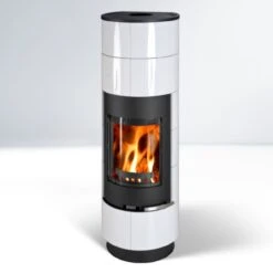 Delia Kaminofen Mit Weißen Kacheln 7kW