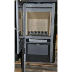 Falun Gussgrau Kaminofen 8kW -Besten Kamin Laden thorma design falun grau offen 1280x1280