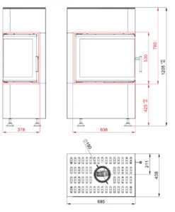 Kompakt 7CP Kaminofen Kaminbausatz 7kW Rechtsverglast -Besten Kamin Laden tl bef kompakt 7 cp de 1280x1280