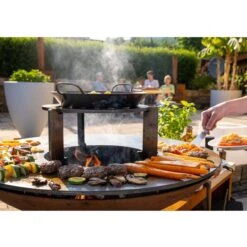 Gartenkamin Plancha Grill PIO100 Schwarz -Besten Kamin Laden top plancha grillaufsatz feuercampus365 web2 1280x1280 2