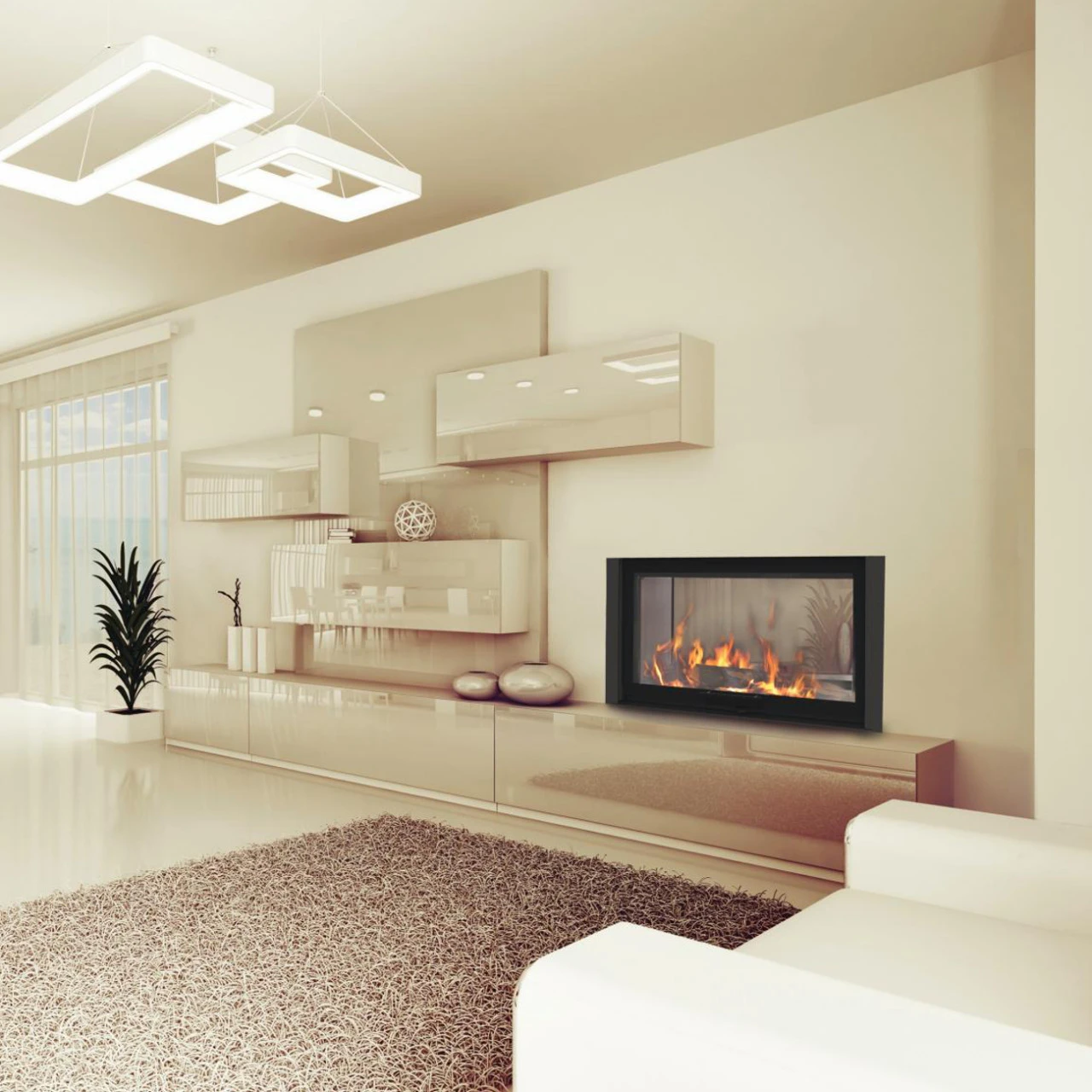 Twin V10 Tunnel-Kamineinsatz 14kW Hebetür 4 Twin V10 Tunnel-Kamineinsatz 14kW Hebetür – Bild 2