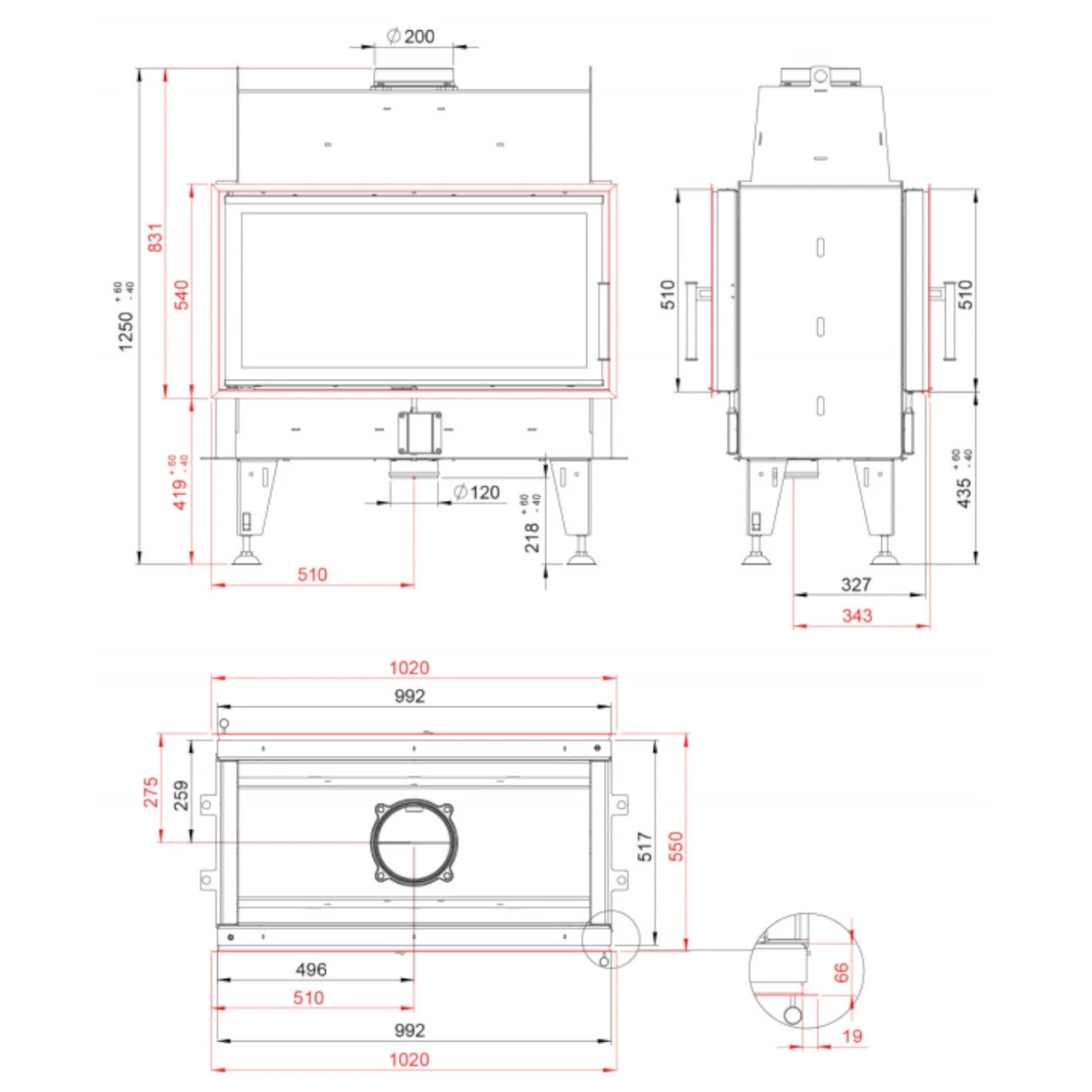Twin 10 Tunnel-Kamineinsatz 14kW 7 Twin 10 Tunnel-Kamineinsatz 14kW – Bild 5