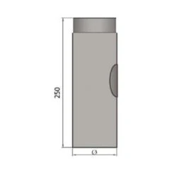Verlängerungsrohr 250 Mm Lang Mit Reinigungsöffnung 120 Mm Ø -Besten Kamin Laden verlaengerung mit reinigungs oeffnung 250mm 1280x1280 2