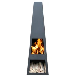Outdoor/Garten Kamin Feuersäule Vilos Schwarz -Besten Kamin Laden vilos schwarz web 1280x1280