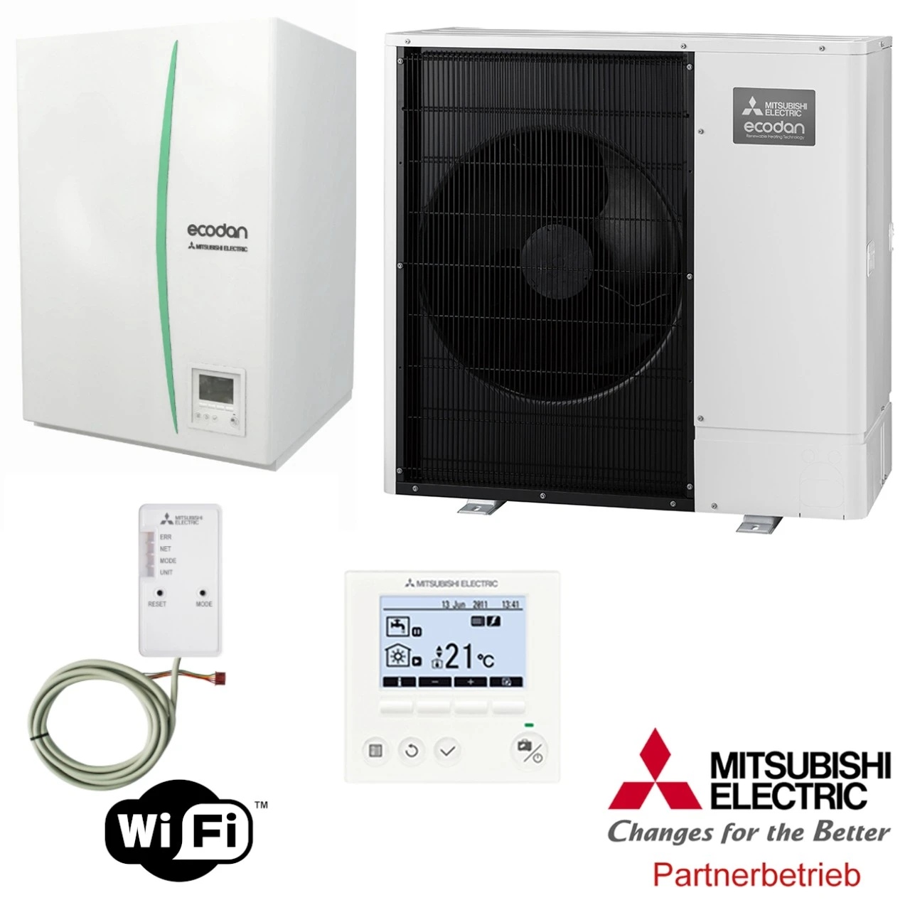 Mitsubishi Zubadan Wärmepumpen-Set 1.12 Split-System 8 KW Mit Hydromodul 3 Mitsubishi Zubadan Wärmepumpen-Set 1.12 Split-System 8 KW Mit Hydromodul