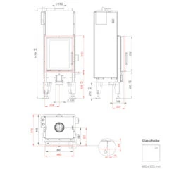 Aquatic WH450 Wasserführender Kamineinsatz 8kW -Besten Kamin Laden wasser kamineinsatz aquatic wh 450 masse 1280x1280