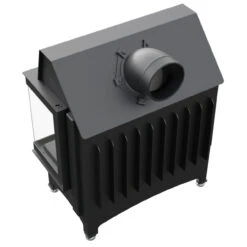 Zibi 12 Warmluft-Eckkamineinsatz 11kW Rechts Verglast -Besten Kamin Laden zibi 12 p bs hinten 1280x1280