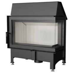 Zibi 12 Warmluft-Eckkamineinsatz 11kW Rechts Verglast