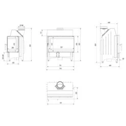 Zibi 12 Deco Eckkamineinsatz Rechts 11kW Mit Rahmenloser Scheibe -Besten Kamin Laden zibi p bs 12 deco masse 1280x1280