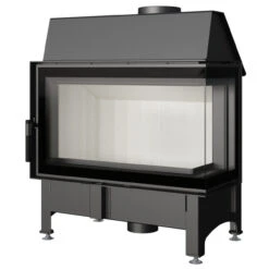 Zibi 12 Deco Eckkamineinsatz Rechts 11kW Mit Rahmenloser Scheibe