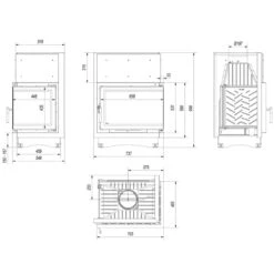 Zuzia Eco Deco Gusseisen Eck-Kamineinsatz 12kW Rechts -Besten Kamin Laden zuzia eco p bs deco masse 1280x1280