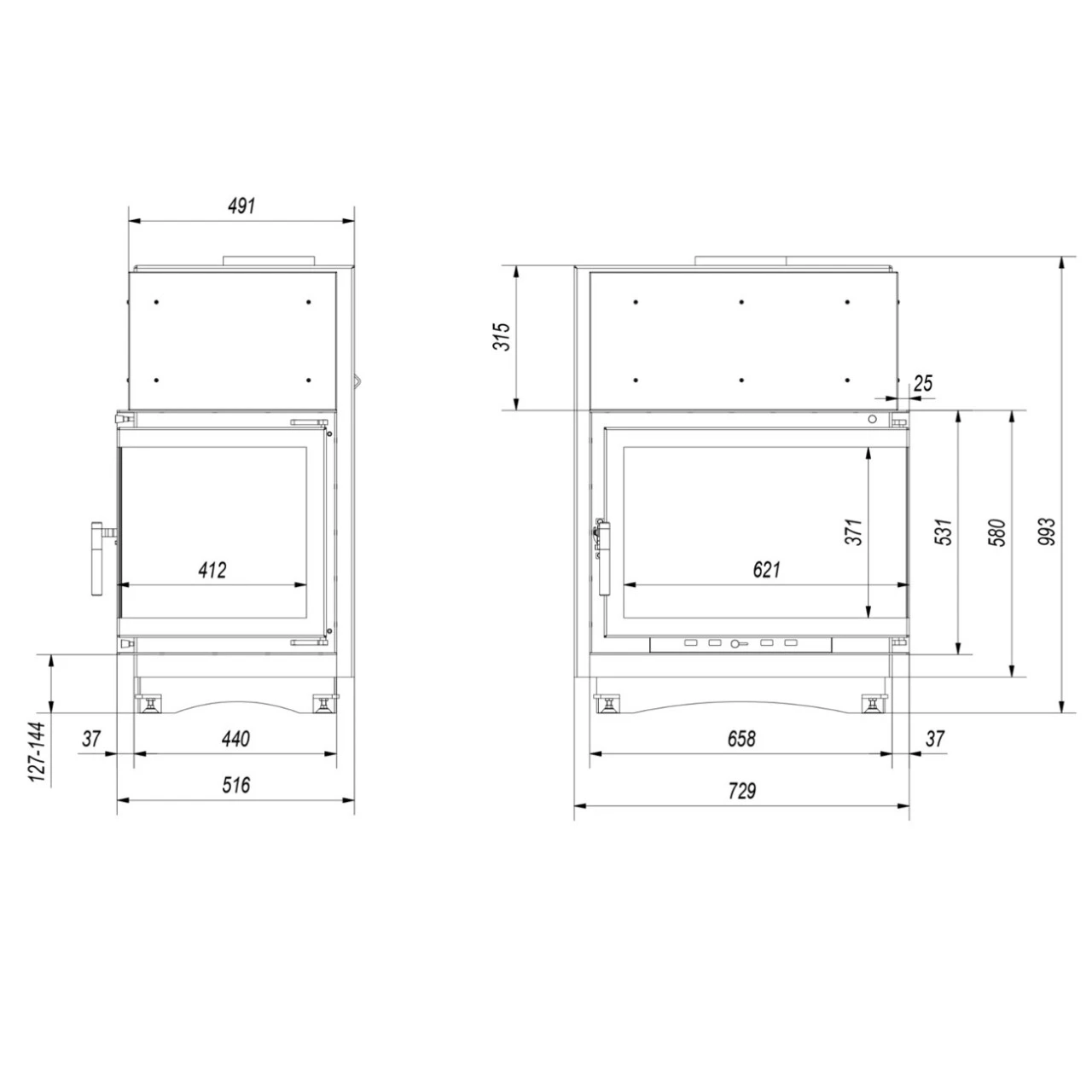 Zuzia Eco Aqua 12kW Wasser Eck-Kamineinsatz Rechts Verglast Steglos 6 Zuzia Eco Aqua 12kW Wasser Eck-Kamineinsatz Rechts Verglast Steglos – Bild 4